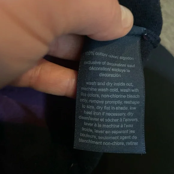 Tommy Hilfiger Black and Purple V-Neck Sweater - Picture 2 of 2